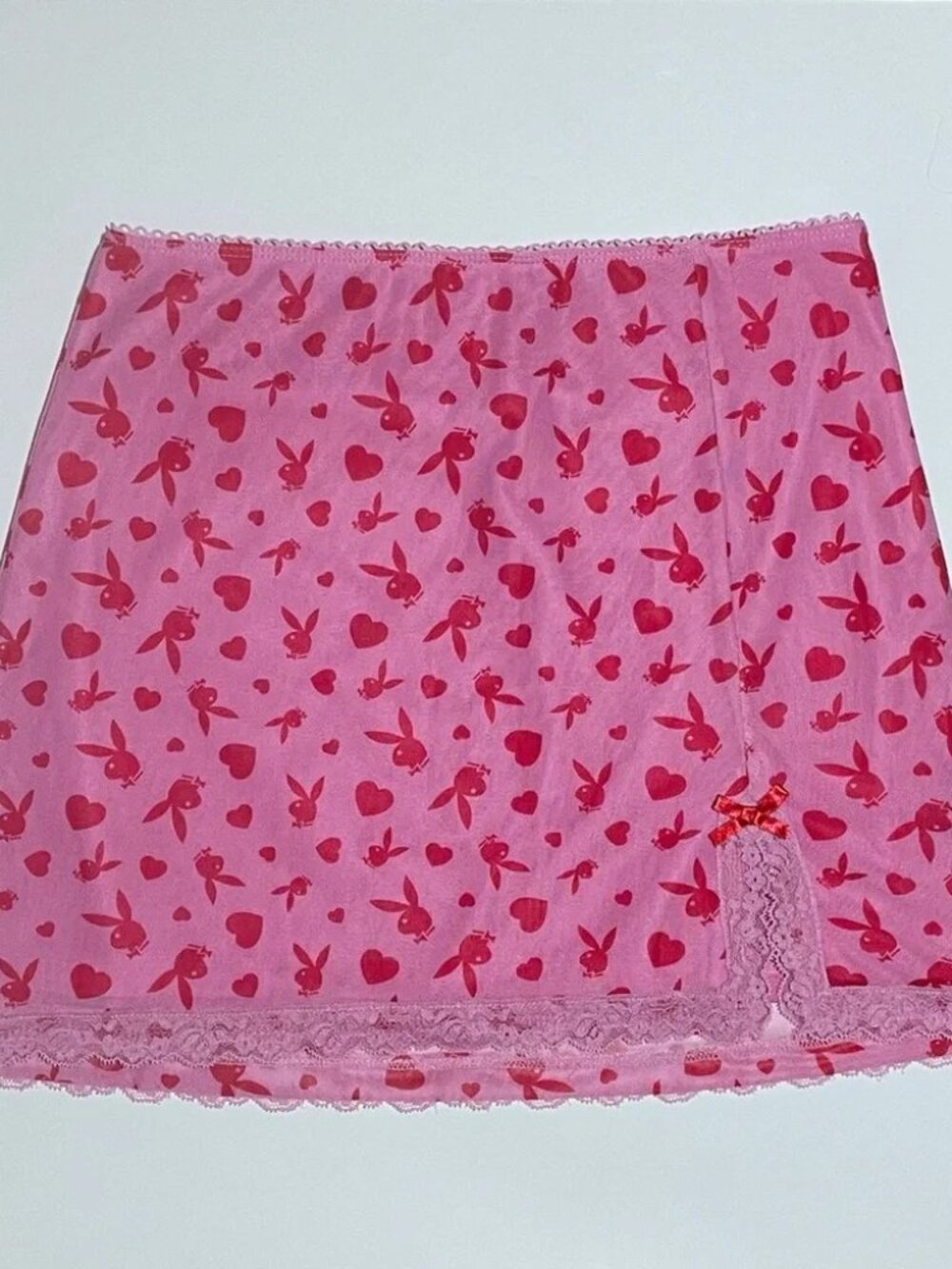 Playboy Hearts Mini Slip Skirt